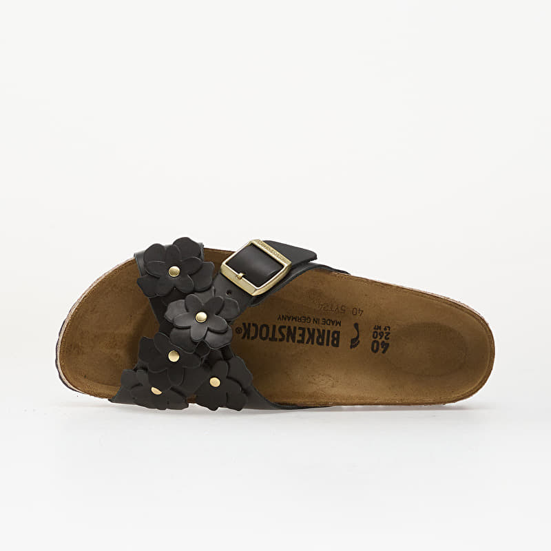 Sapatos de mulher Birkenstock Siena Flowers Leather Women Black
