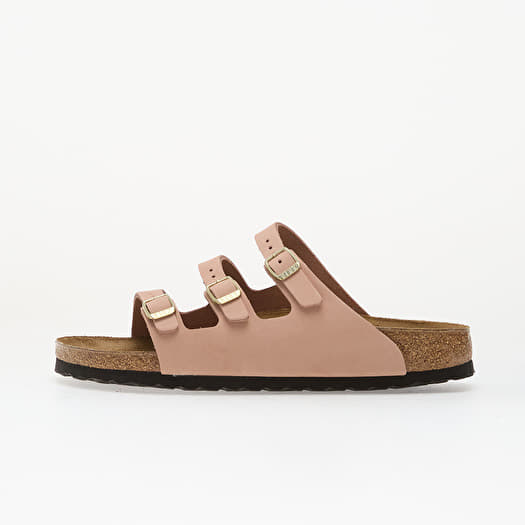Birkenstock Florida Nubuck Leather Women Soft Pink