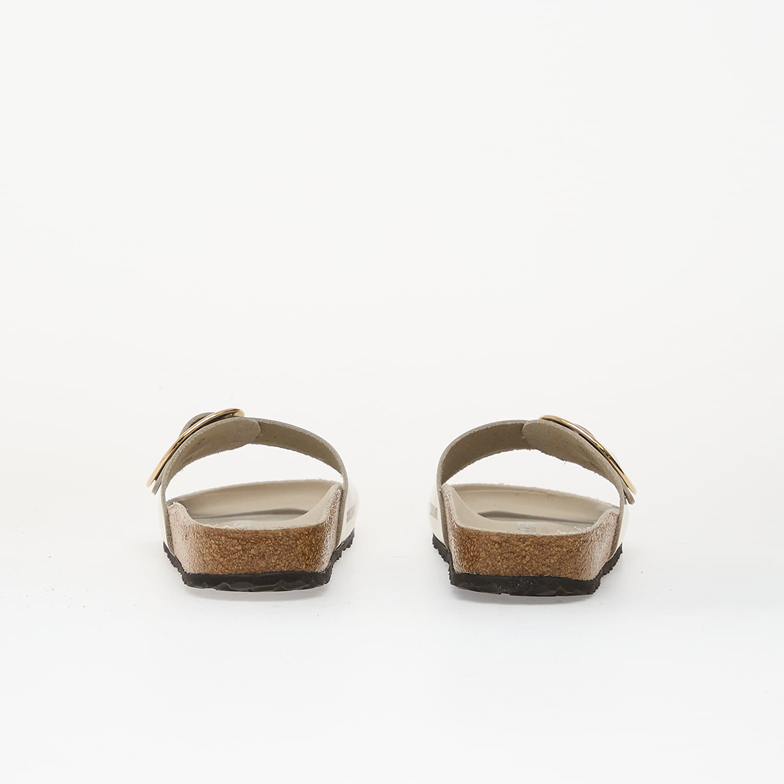 Damesschoenen Birkenstock Madrid Big Buckle Natural Leather Patent Women High-Shine Oyster