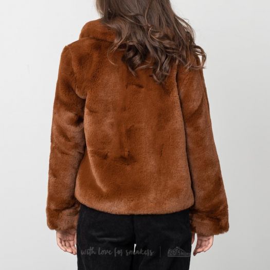 Vestes SELECTED Faya Faux Fur Jacket Tortoise Shell Footshop