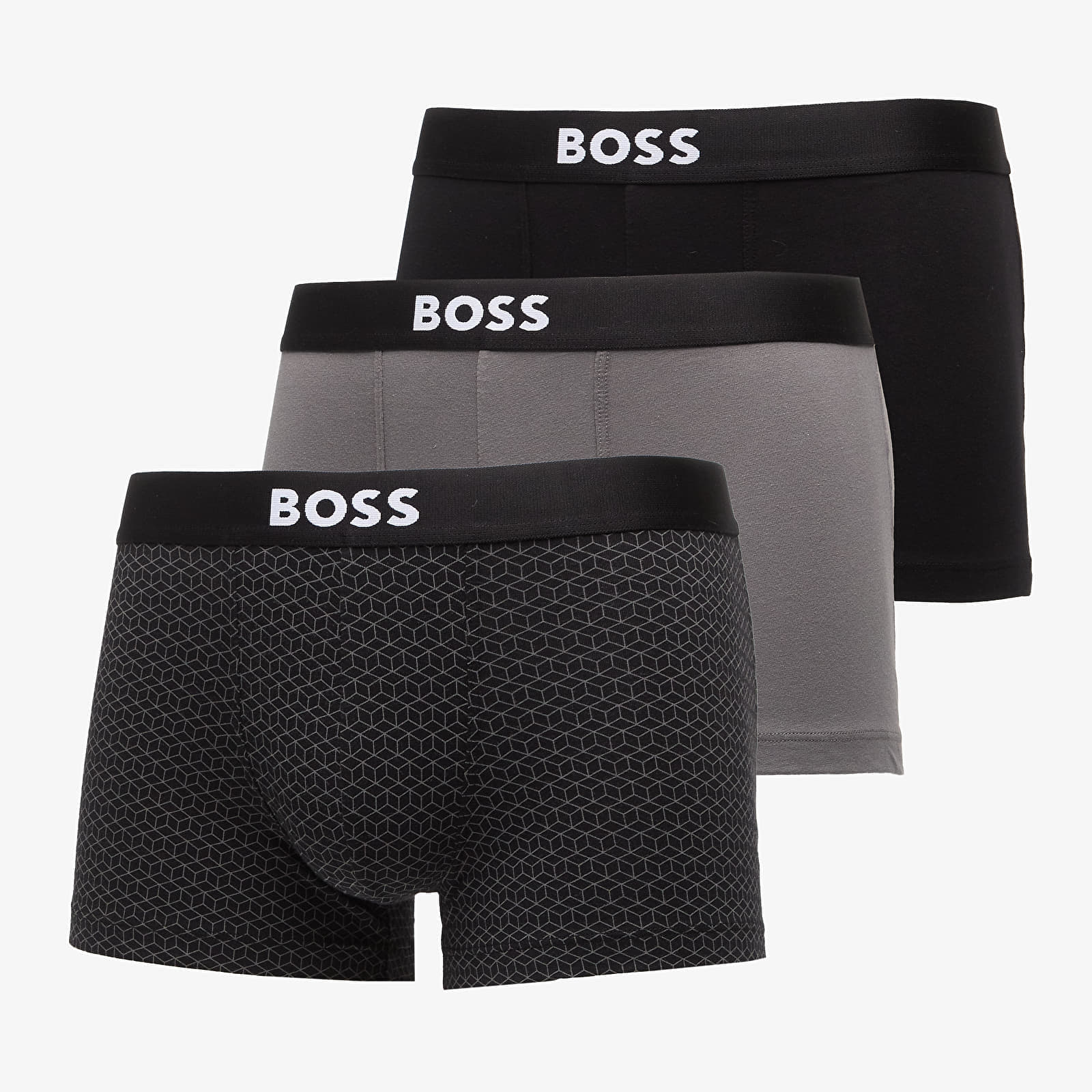 Боксерки Hugo Boss Trunk 3-Pack Boss One D Light Grey XL