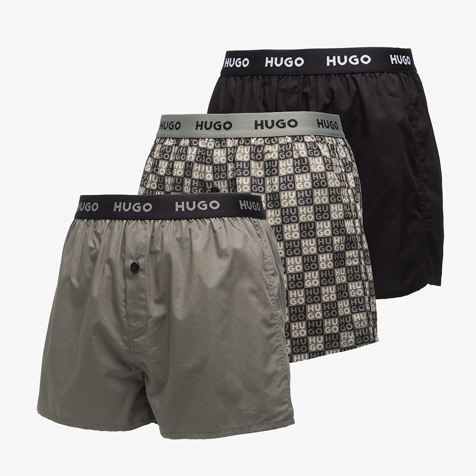 Боксерки Hugo Boss Woven Boxer 3-Pack Black M