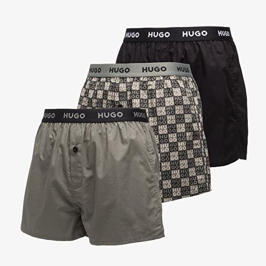 Boksershorts Hugo Boss Woven Boxer 3-Pack Black