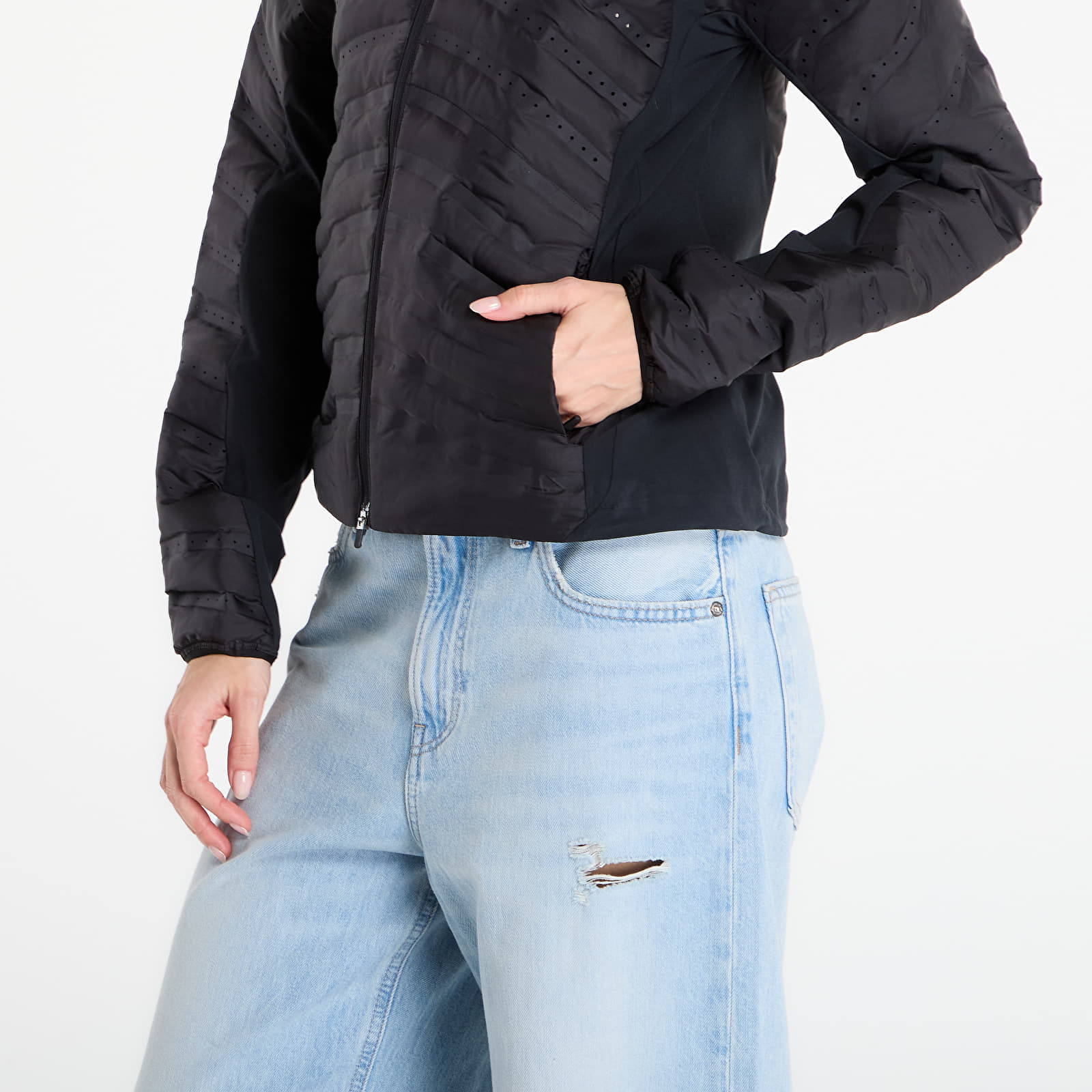  Jacket Nike Acg lava Loft Women's Therma-fit Trail Running Jacket Black/ Black/ Black/ Summit White S 