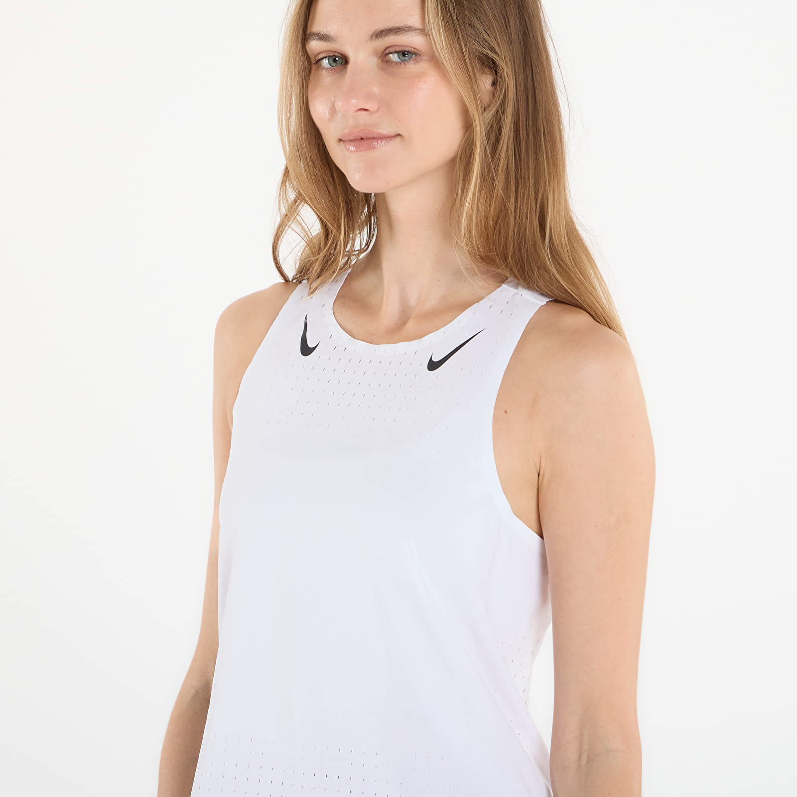 Leibchen Nike AeroSwift Women's Dri-FIT ADV Running Singlet White/ Black