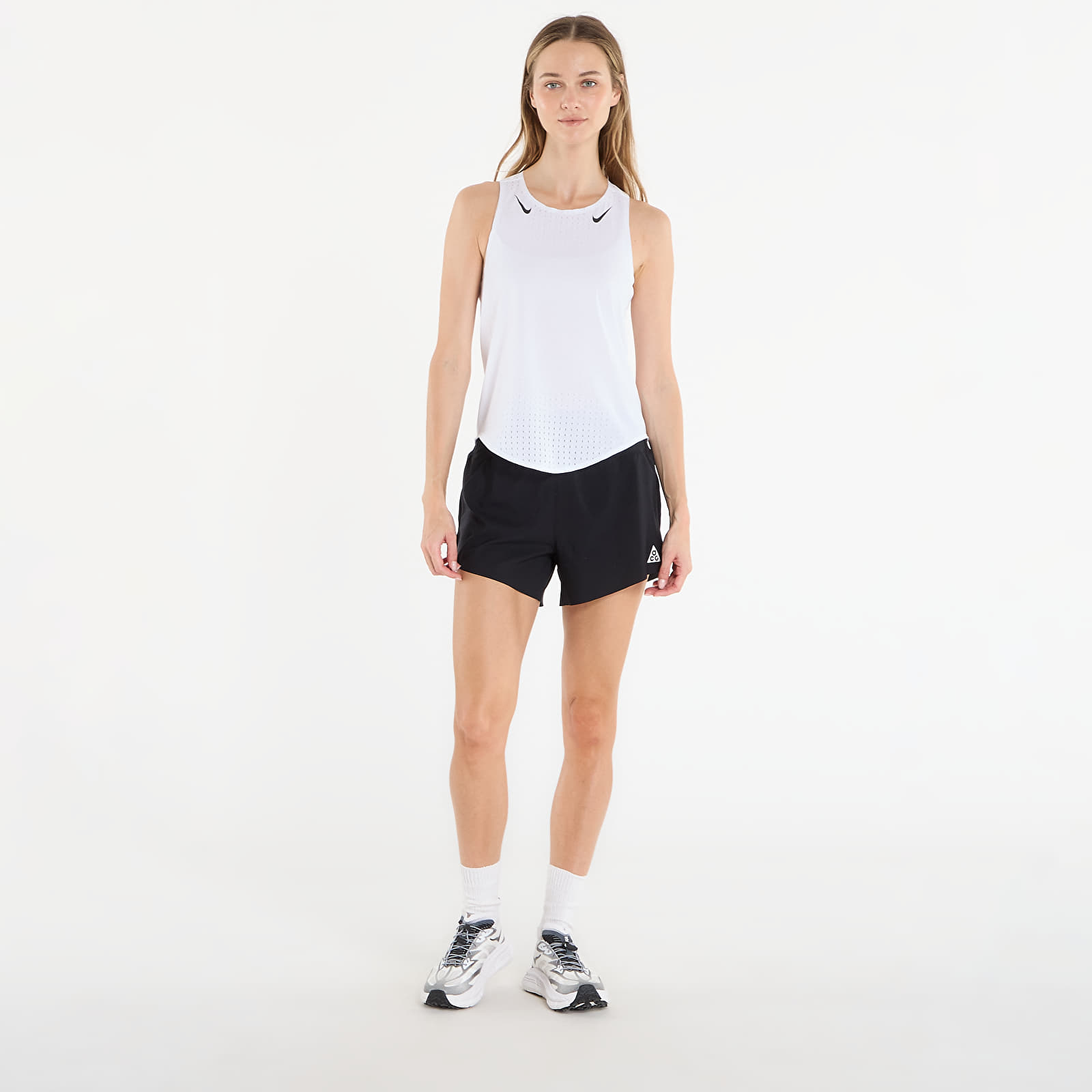 Leibchen Nike AeroSwift Women's Dri-FIT ADV Running Singlet White/ Black