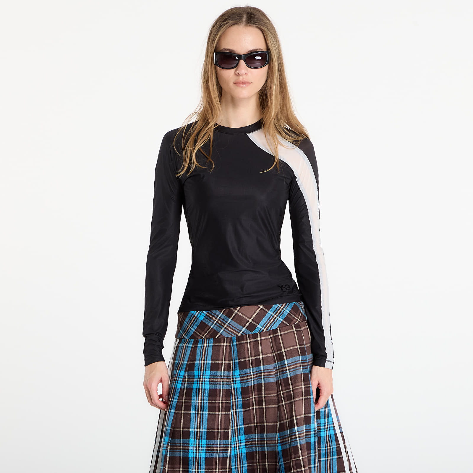 Тениска Y-3 Mesh Fitted Long-Sleeve Top Long-Sleeve Top Black M