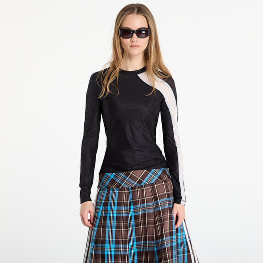 T-skjorte Y-3 Mesh Fitted Long-Sleeve Top Long-Sleeve Top Black