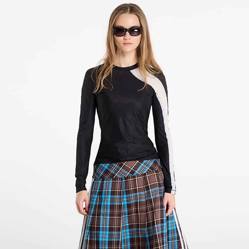 Y-3 Mesh Fitted Long-Sleeve Top Long-Sleeve Top Black