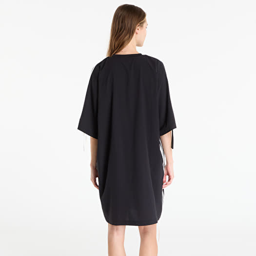 oversized jersey shirt dress THE ROW Black Jersey Knit Long-Sleeve Oversized Shirt Dress XS S