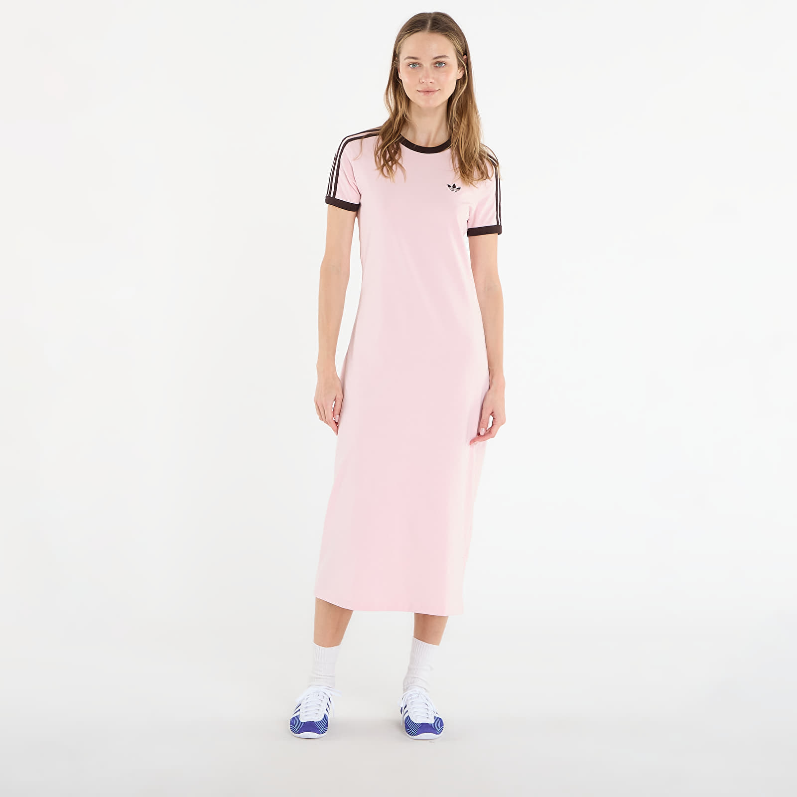 Kjoler til kvinder adidas 3 Stripes Dress (Slim) Sandy Pink/ Aurora Coffee