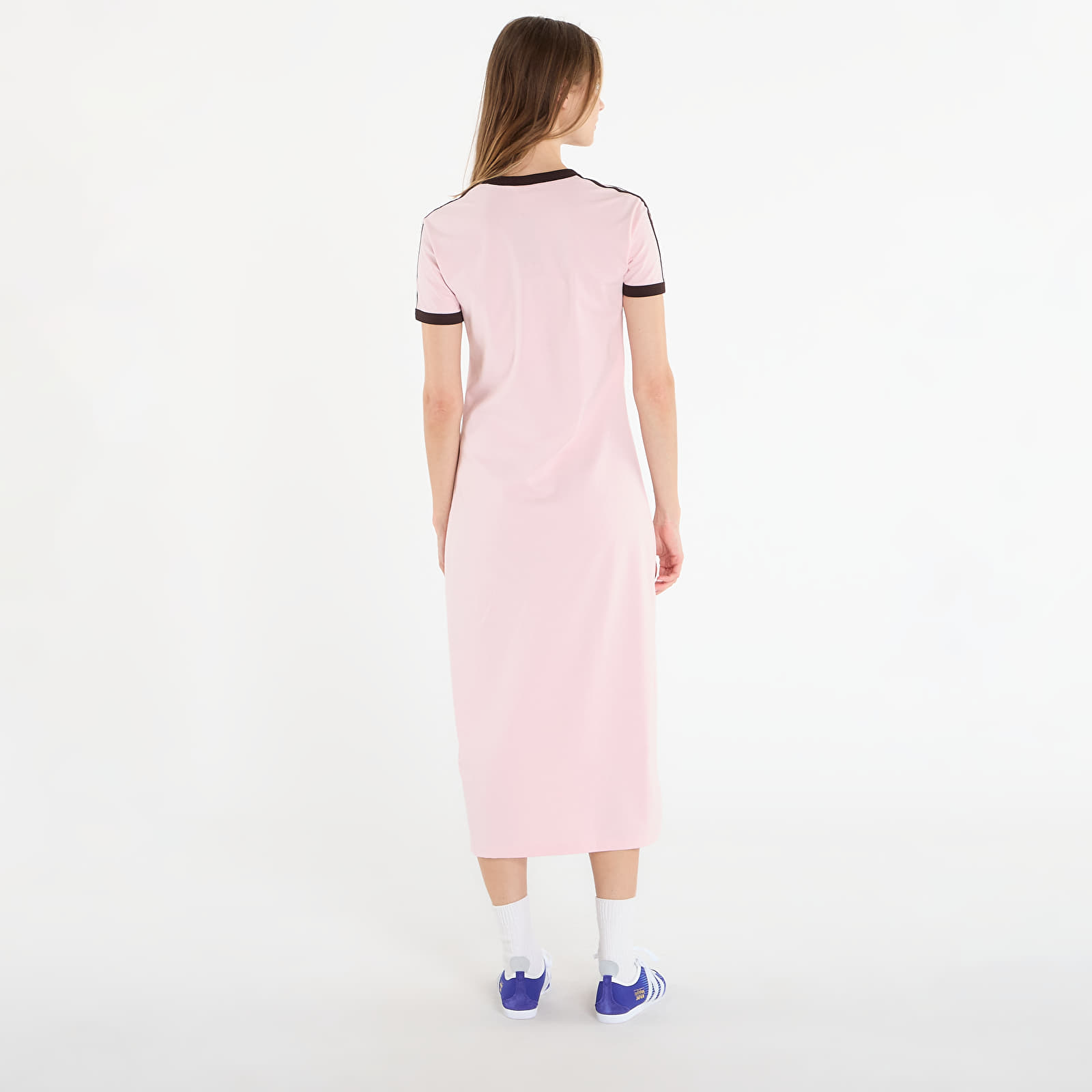 Kjoler til kvinder adidas 3 Stripes Dress (Slim) Sandy Pink/ Aurora Coffee