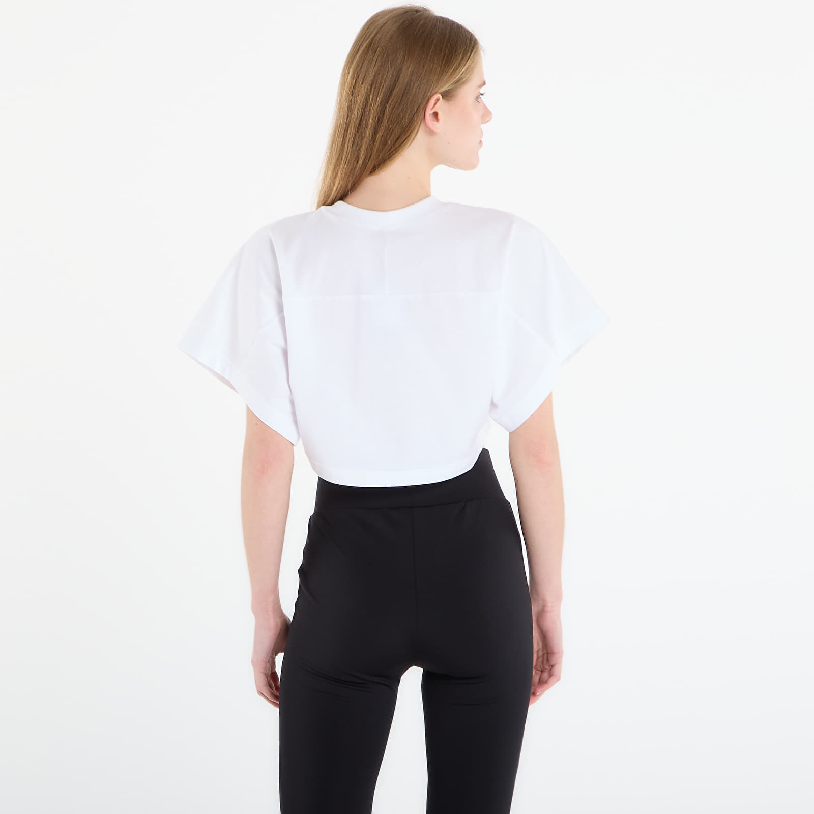 T-skjorter for kvinner Under Armour Cropped Script SS Tee White