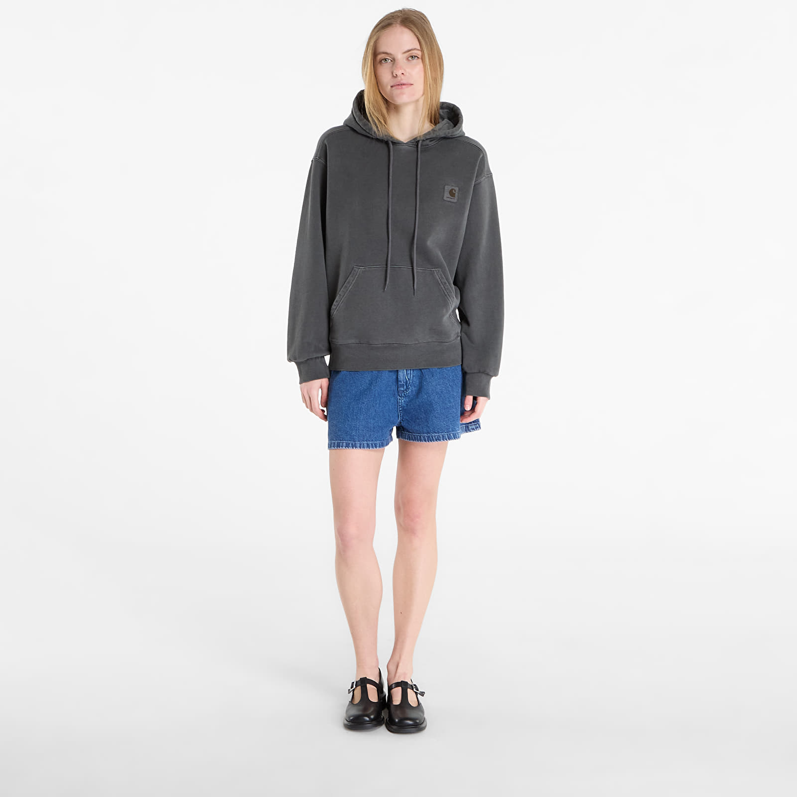Pánské mikiny Carhartt WIP Hooded Nelson Sweat UNISEX Black