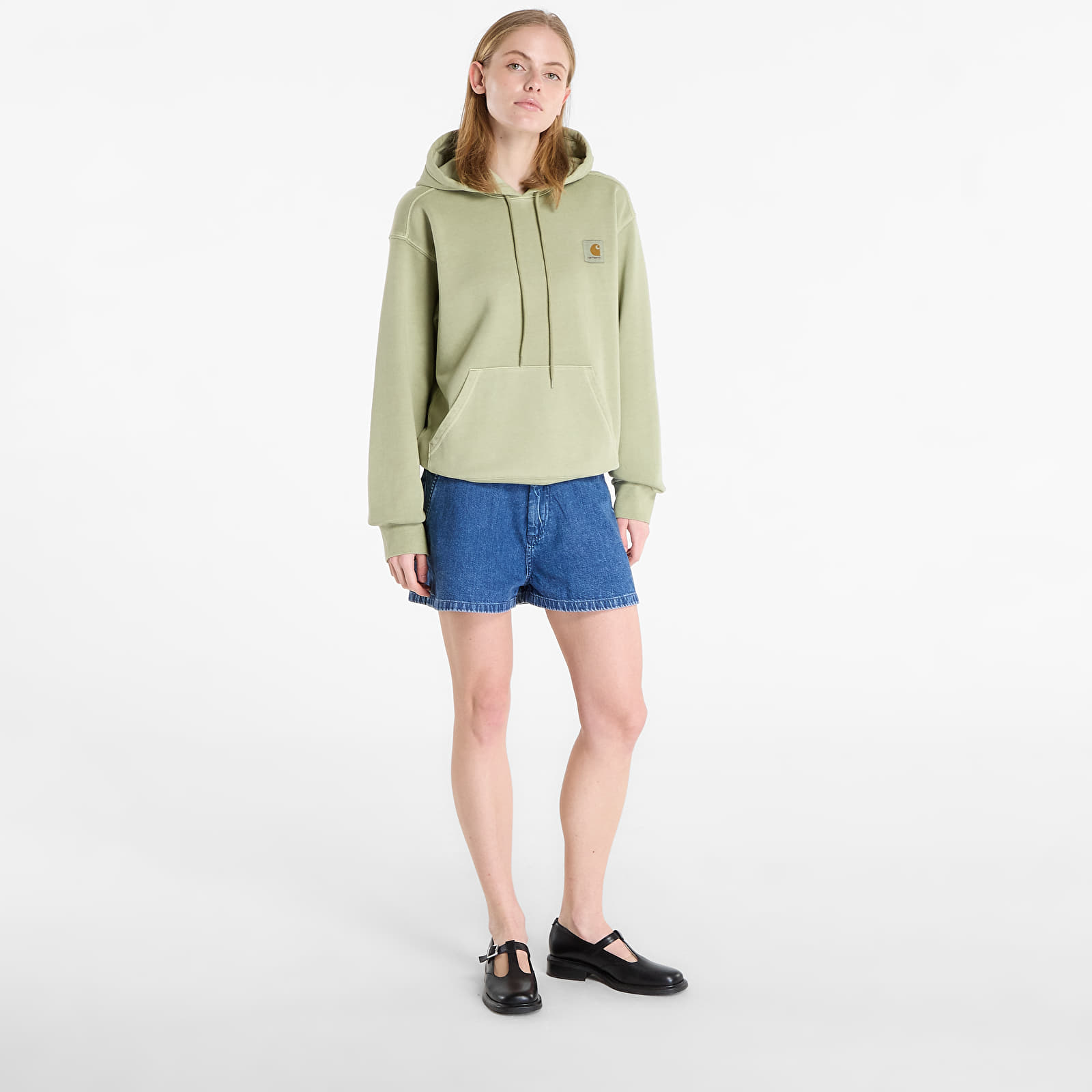 Мъжки суичъри Carhartt WIP Hooded Nelson Sweat UNISEX Gentle Green