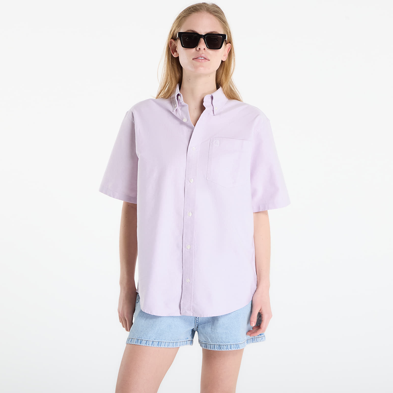 Meeste särgid Carhartt WIP S/S Braxton Shirt UNISEX Gentle Purple/ Wax