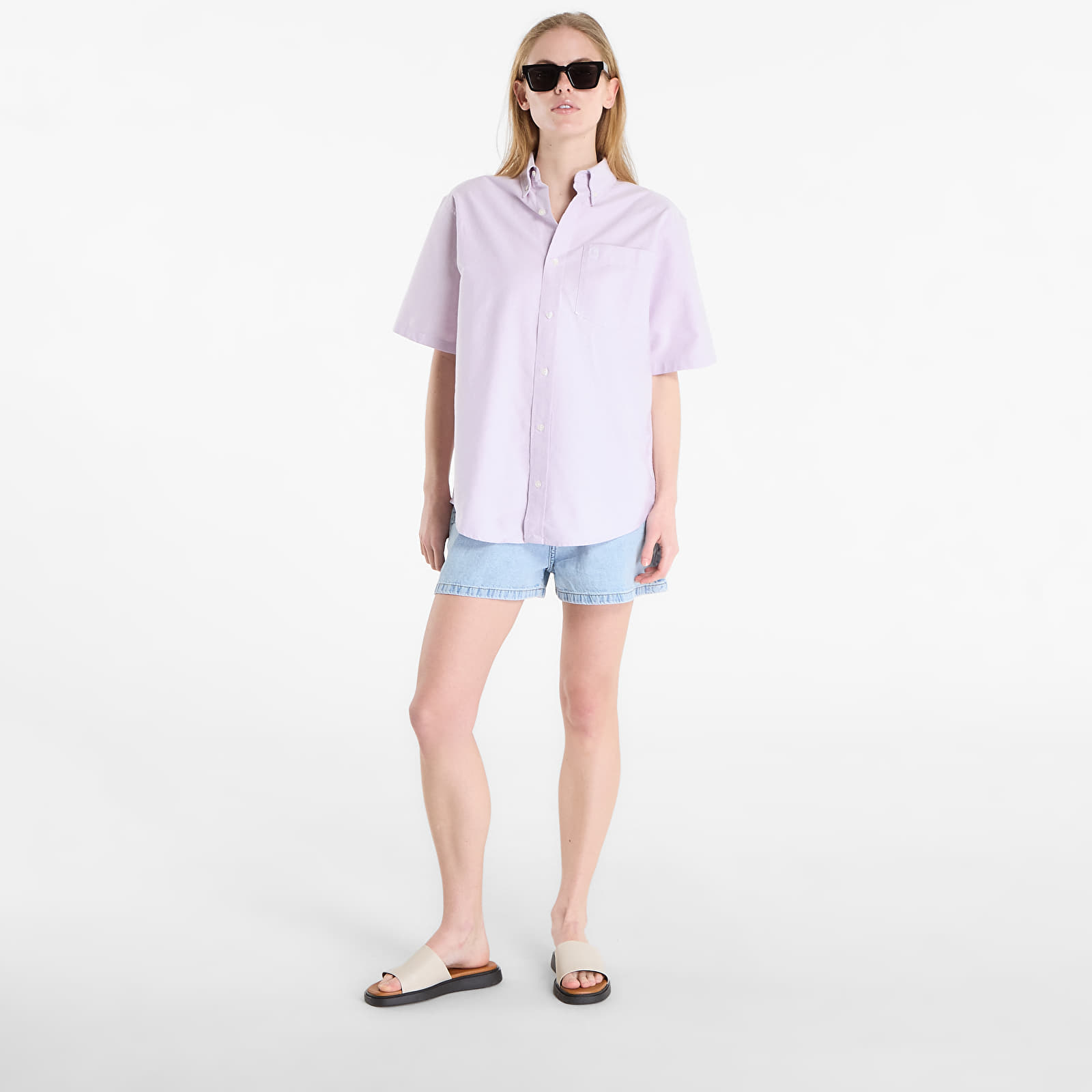 Meeste särgid Carhartt WIP S/S Braxton Shirt UNISEX Gentle Purple/ Wax