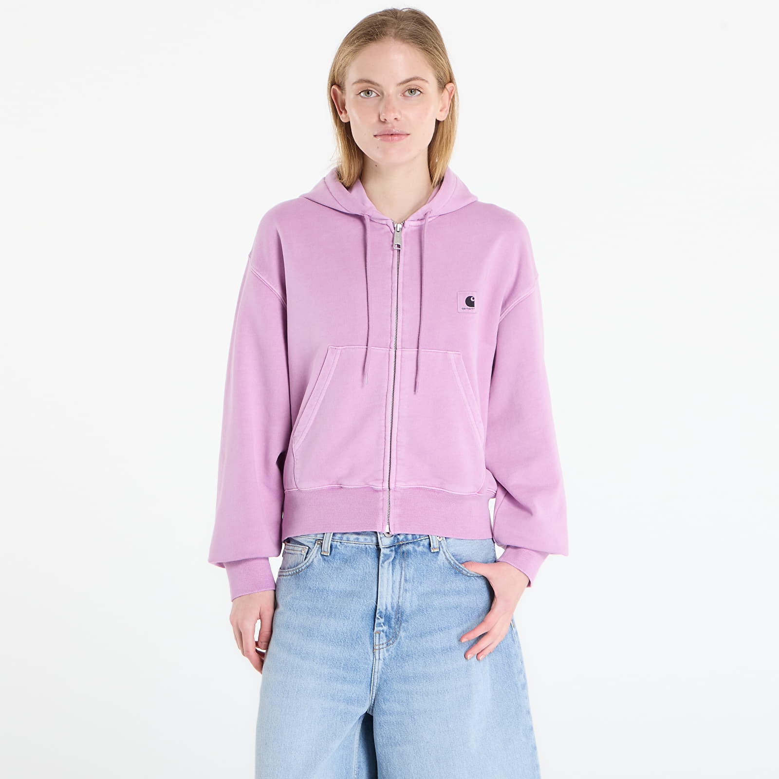 Суитшърт Carhartt WIP W' Hooded Nelson Jacket Gentle Purple Garment Dyed S