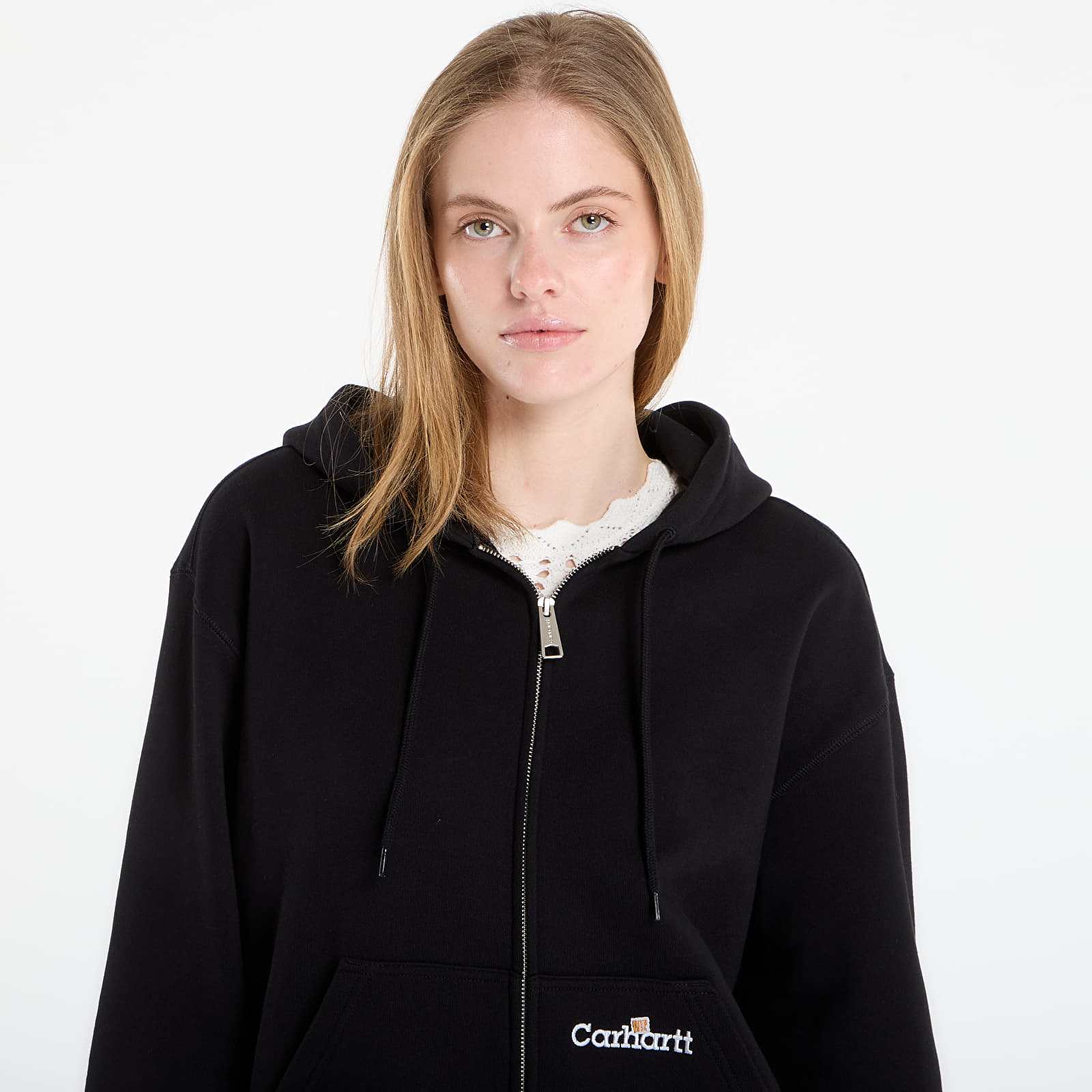 Hoodies für Männer Carhartt WIP Hooded WIP Label Sweat Jacket UNISEX Black