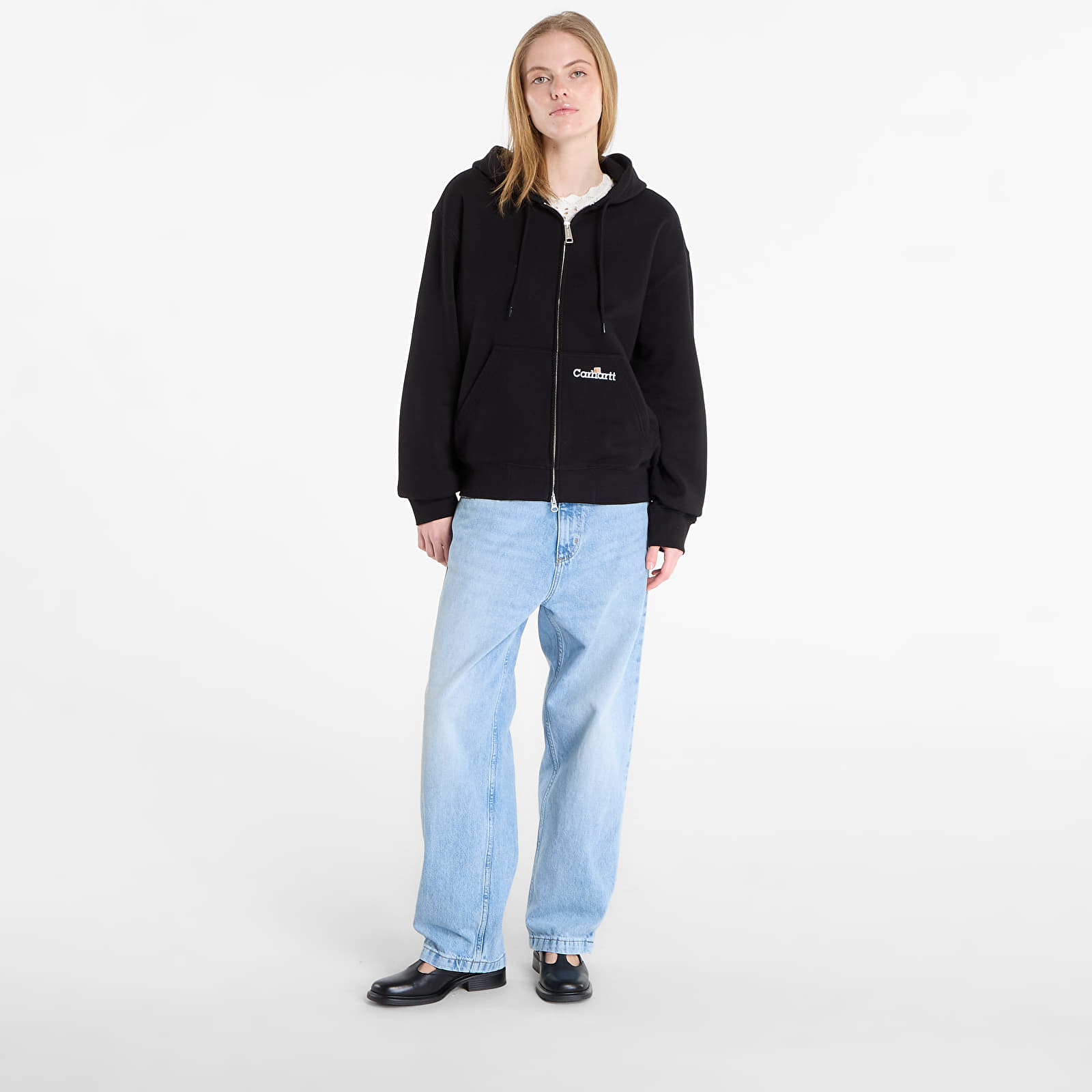 Hoodies für Männer Carhartt WIP Hooded WIP Label Sweat Jacket UNISEX Black