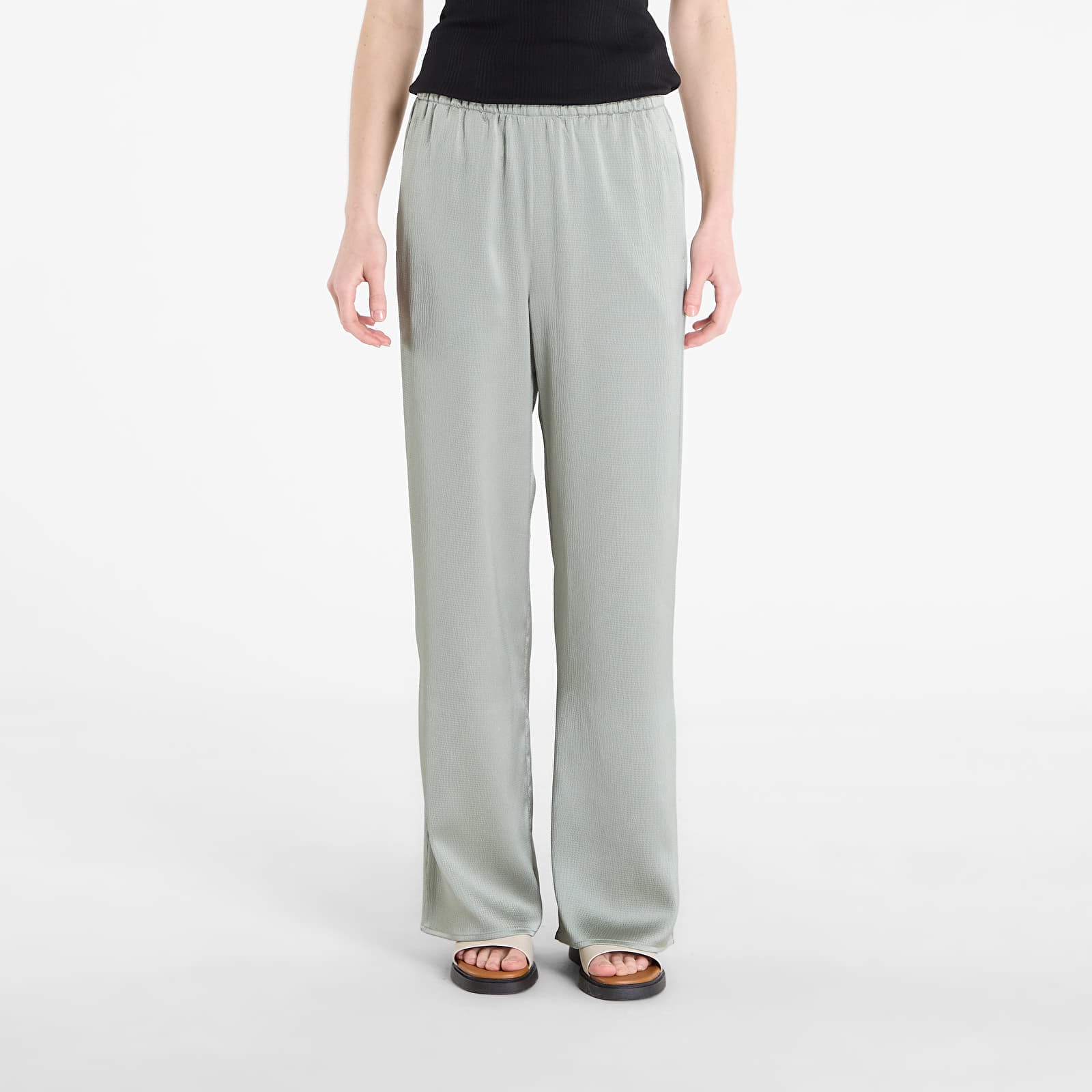 Панталони Calvin Klein Hammered Satin Pull On Pant Shadow XS