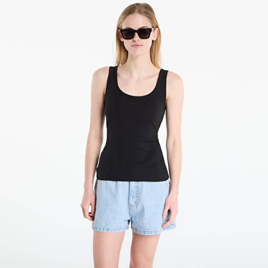 Tank Top Calvin Klein Sl Varigated Rib Nano Logo Tank Black