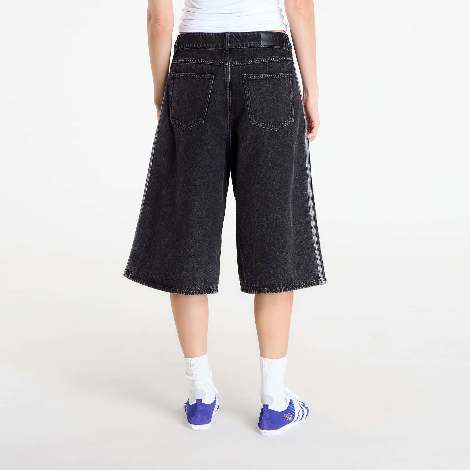 Calções de senhora adidas Firebird Jorts Denim True Black Denim