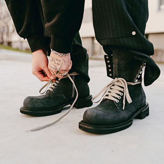 Rick Owens DRKSHDW Leather Boots - Low Army Gabe Black | Footshop
