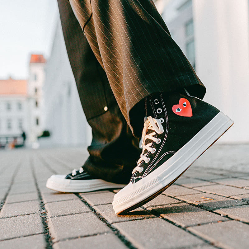 Shoes Converse x Comme des Garçons PLAY Chuck 70 Hi Black/ Red