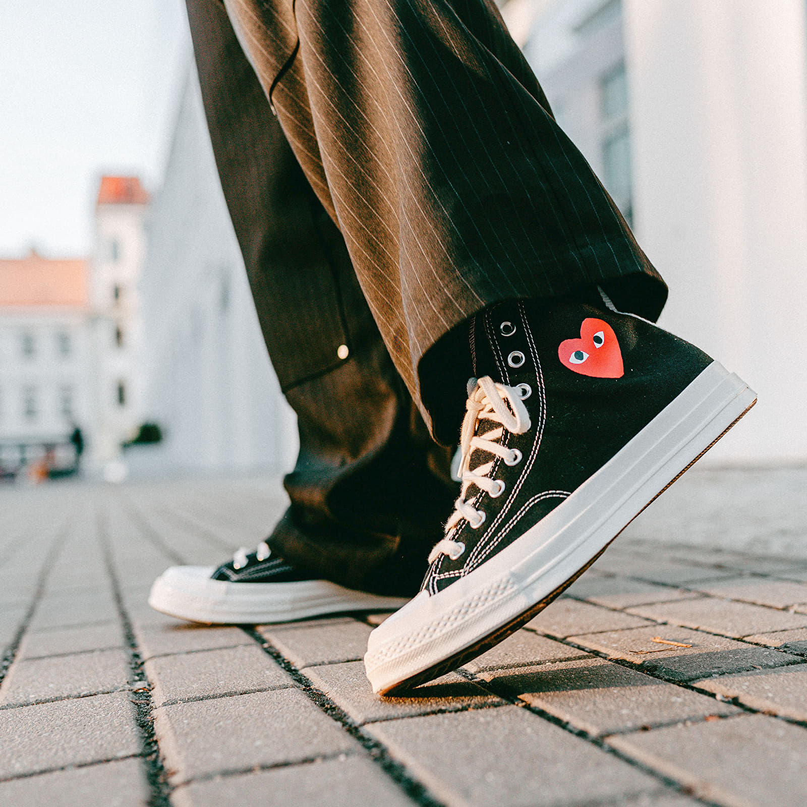 Shoes Converse x Comme des Garçons PLAY Chuck 70 Hi Black/ Red/ Egret