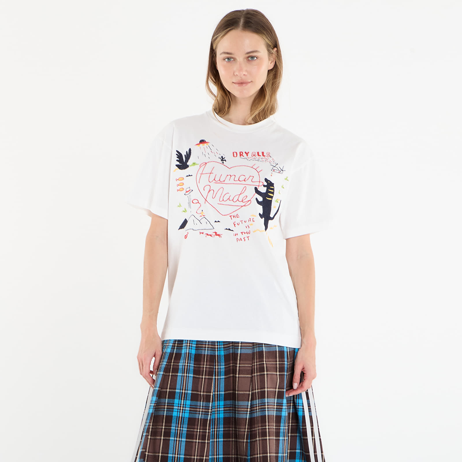 Majice T-shirt HUMAN MADE Embroidered T-Shirt UNISEX White