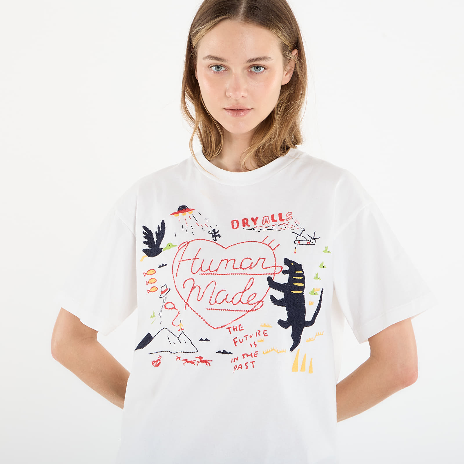 Majice T-shirt HUMAN MADE Embroidered T-Shirt UNISEX White