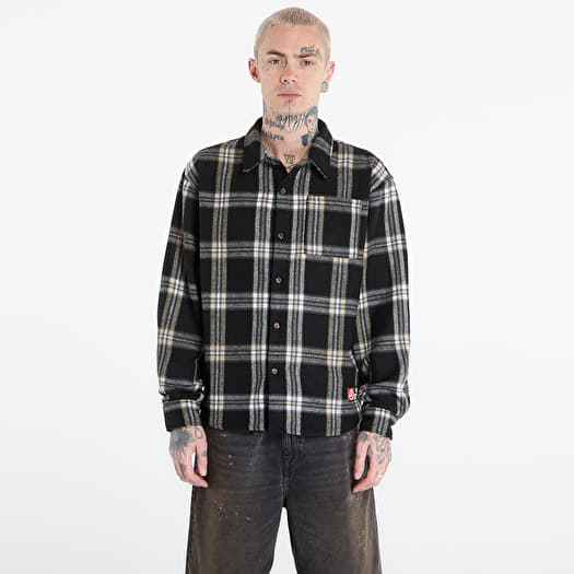 Hemd Jordan Flight Men's Flannel Shirt Black/ Pale Ivory