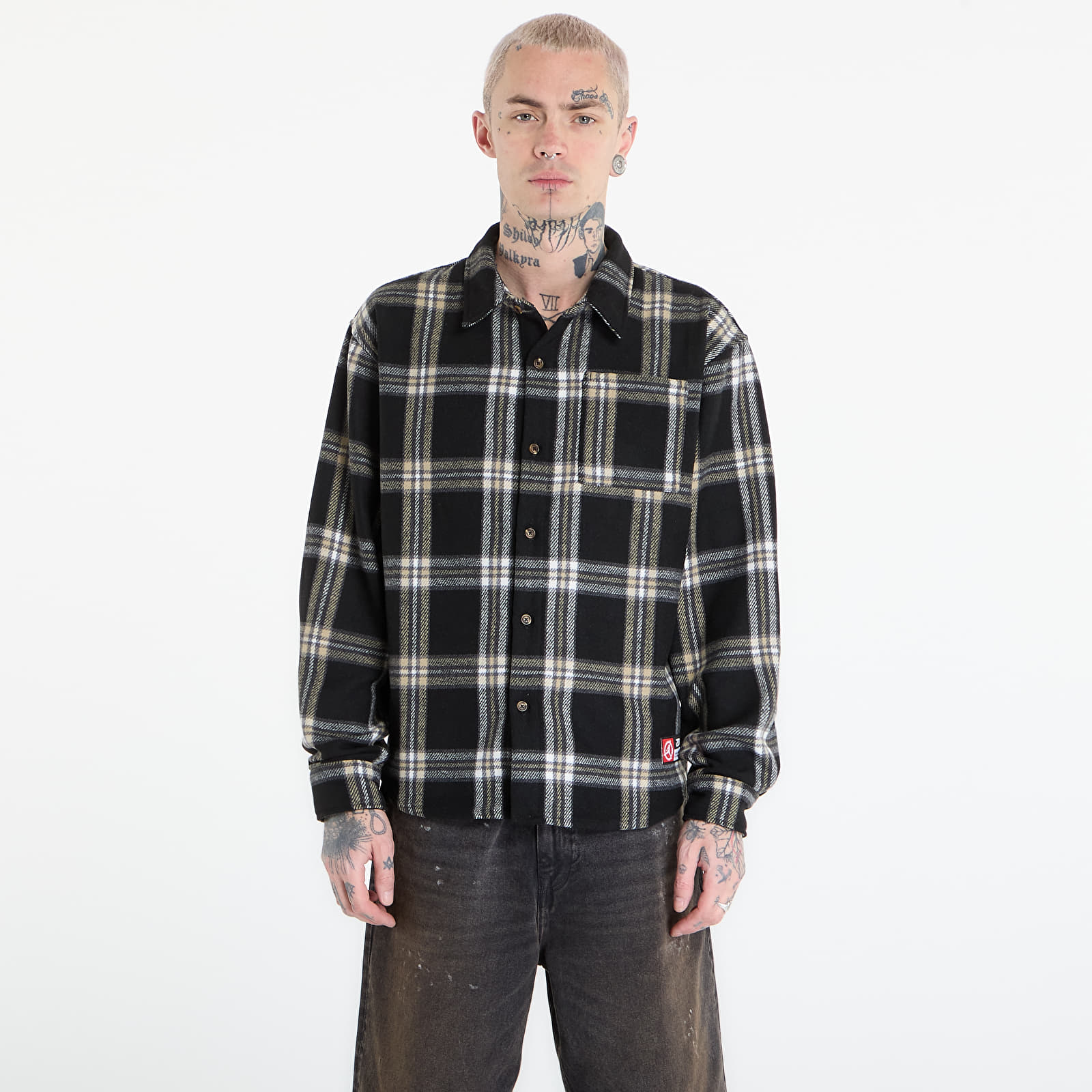 Shirts Jordan Flight Men's Flannel Shirt Black/ Pale Ivory