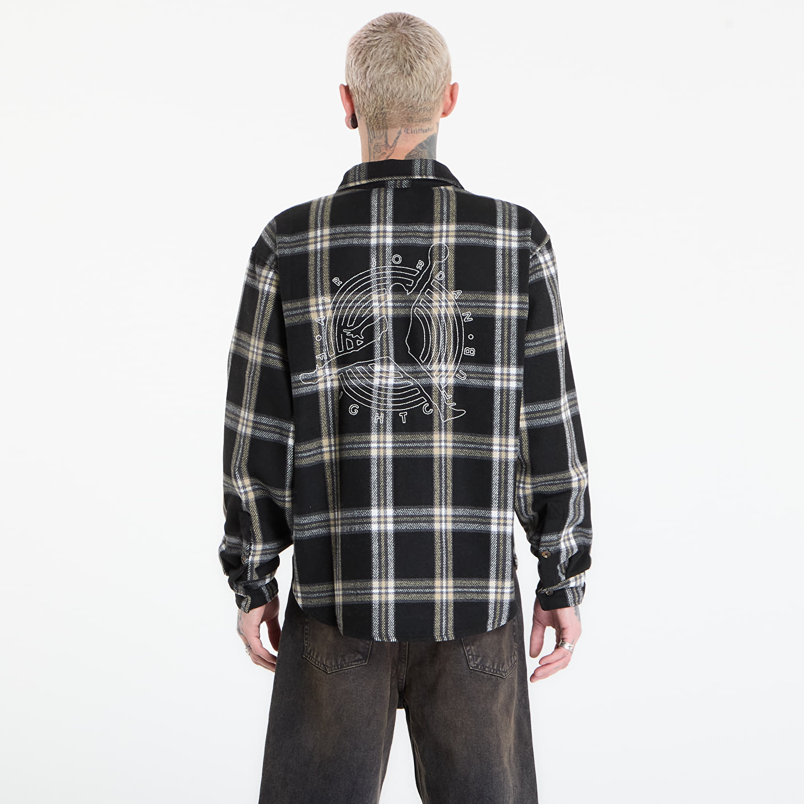 Shirts Jordan Flight Men's Flannel Shirt Black/ Pale Ivory