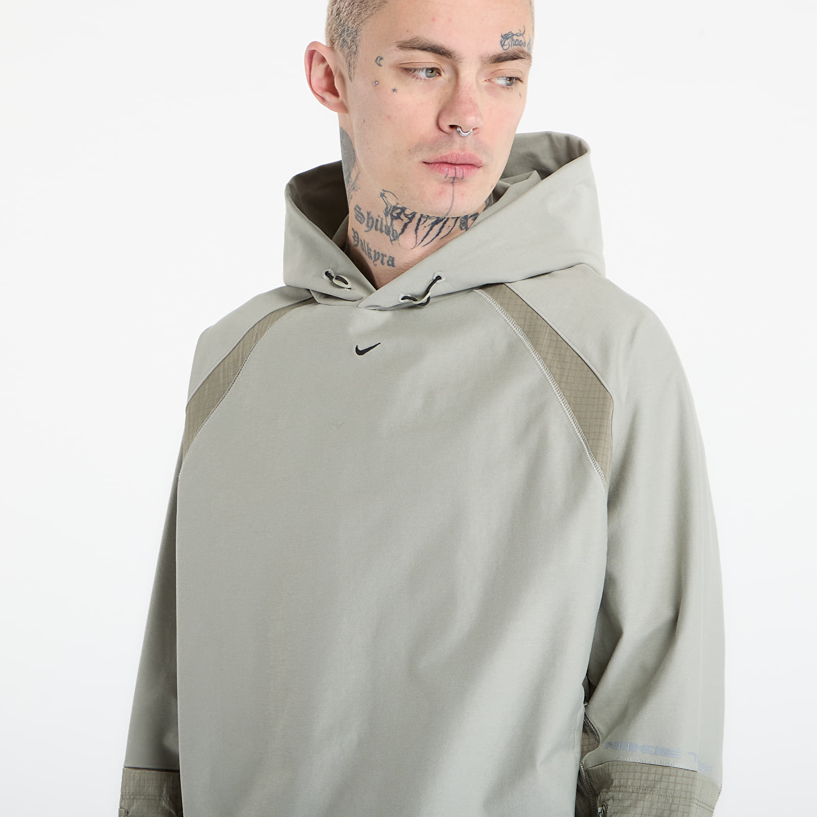Hoodies für Männer Nike Tech Men's Dri-FIT Shori Knit Utility Hoodie Spruce Fog/ Silver Sage/ Black