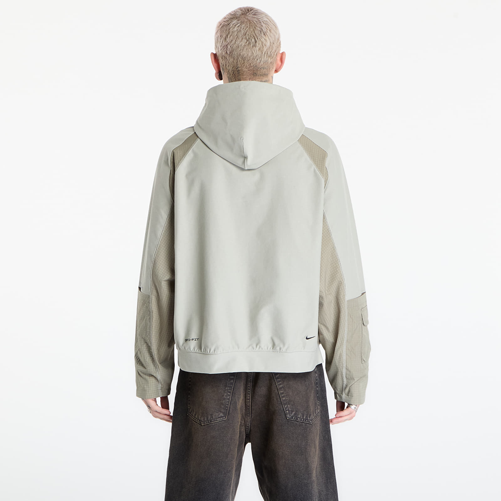 Hoodies für Männer Nike Tech Men's Dri-FIT Shori Knit Utility Hoodie Spruce Fog/ Silver Sage/ Black