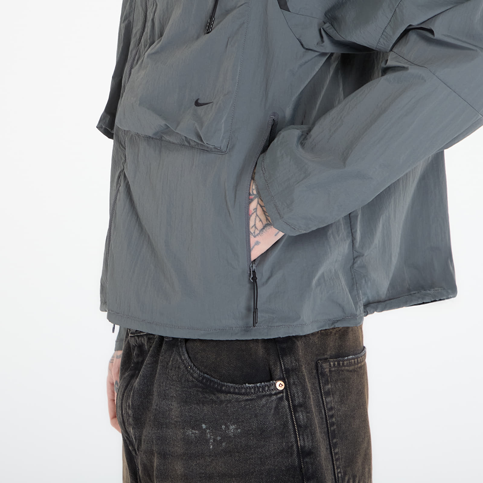 Camice Nike Tech Men's Long-Sleeve Utility Shirt Iron Grey/ Black