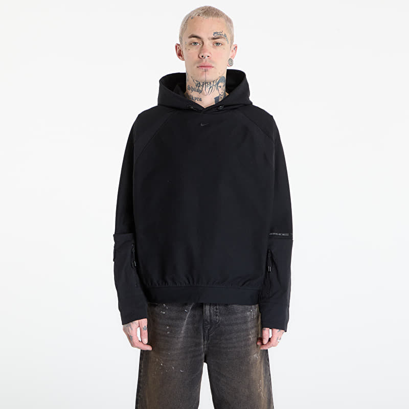 Mikina Nike Tech Men's Dri-FIT Shori Knit Utility Hoodie Black/ Black/ Black