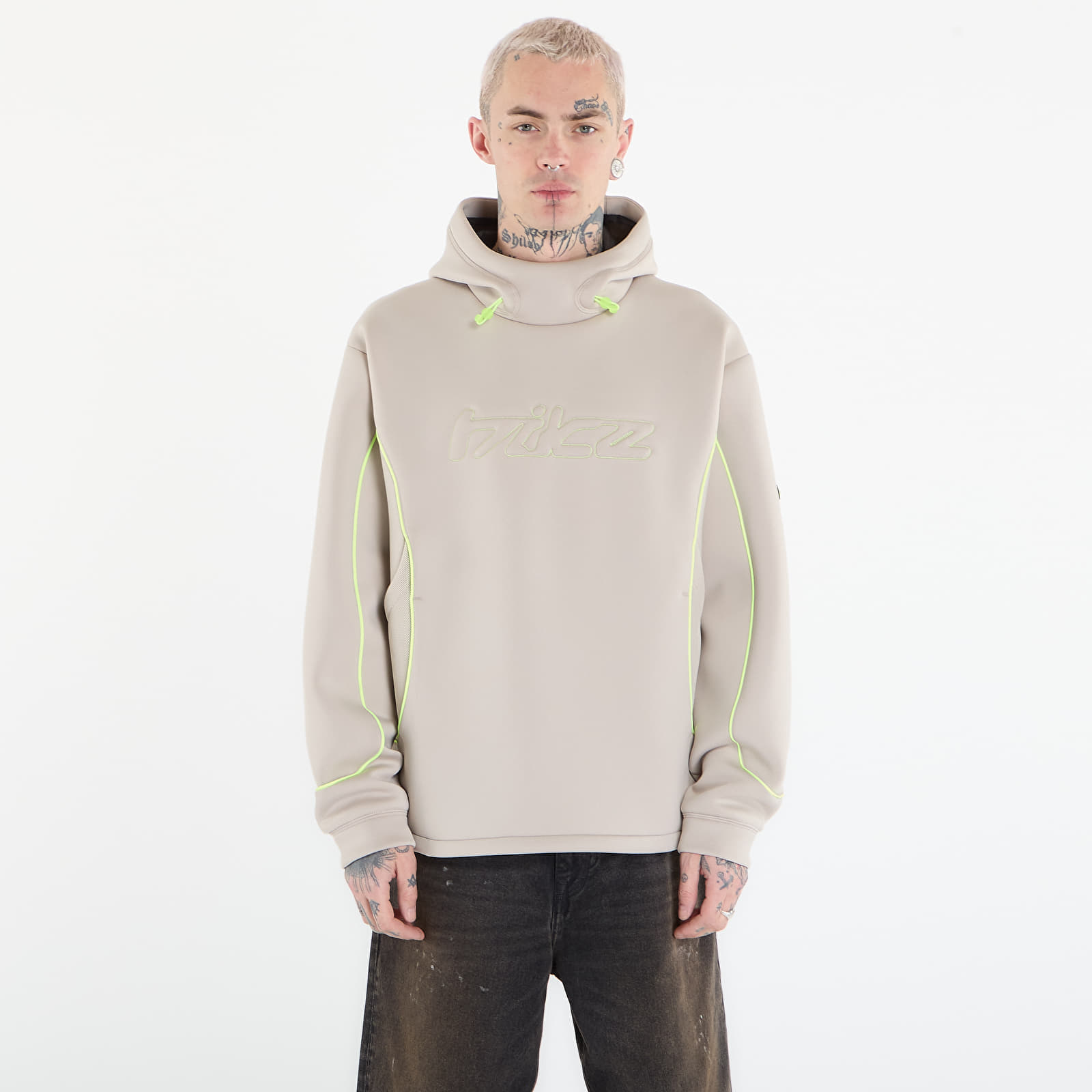 Суитшърт Nike Project F.R.O.G. Men's Bubble Mesh Pullover Hoodie Cream Ii/ Black/ Volt Ice/ Volt Ice L