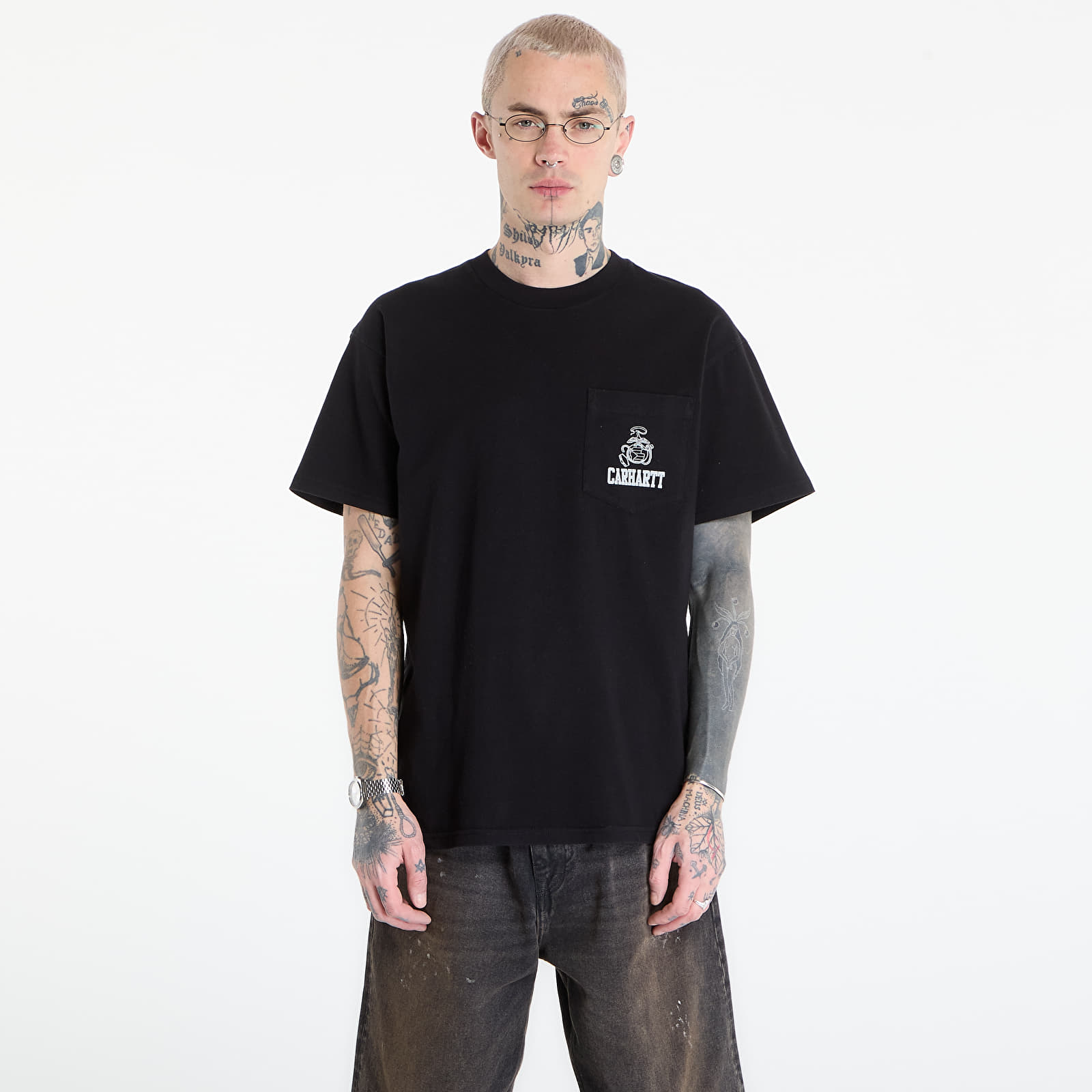 Trička Carhartt WIP S/S Pond Corps Pocket T-Shirt UNISEX Black