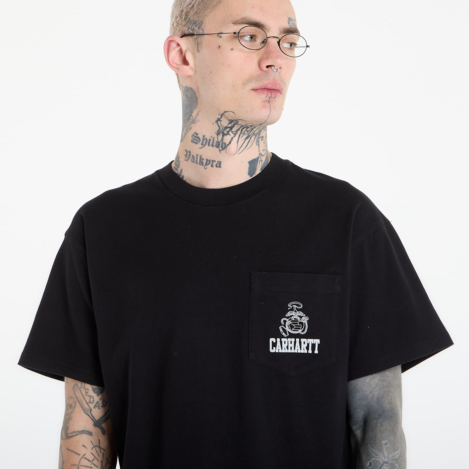 Trička Carhartt WIP S/S Pond Corps Pocket T-Shirt UNISEX Black