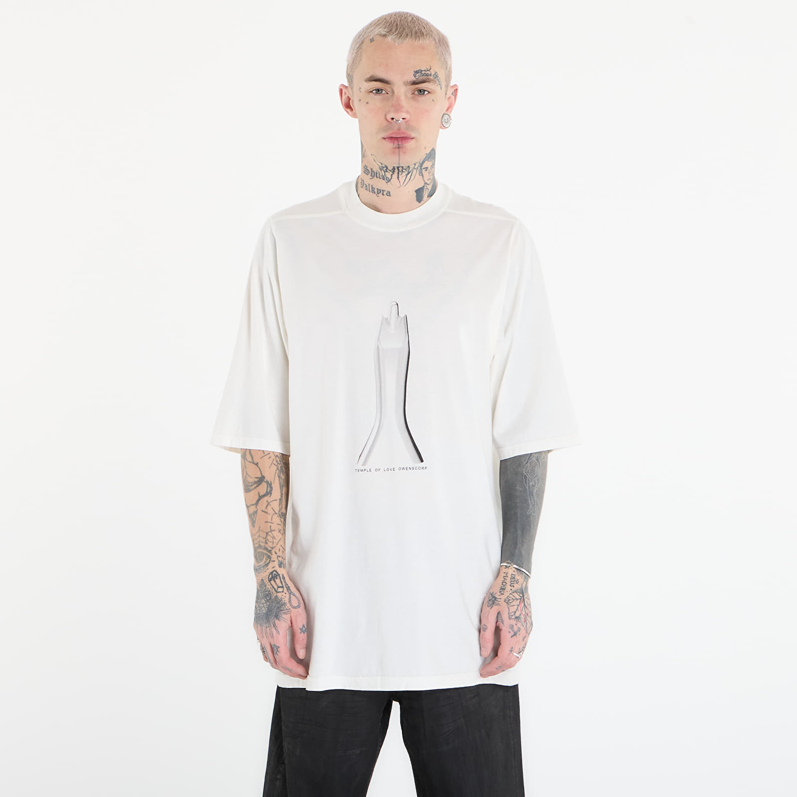 Тениска Rick Owens DRKSHDW Jumbo Ss T-Shirt Milk/ Black S
