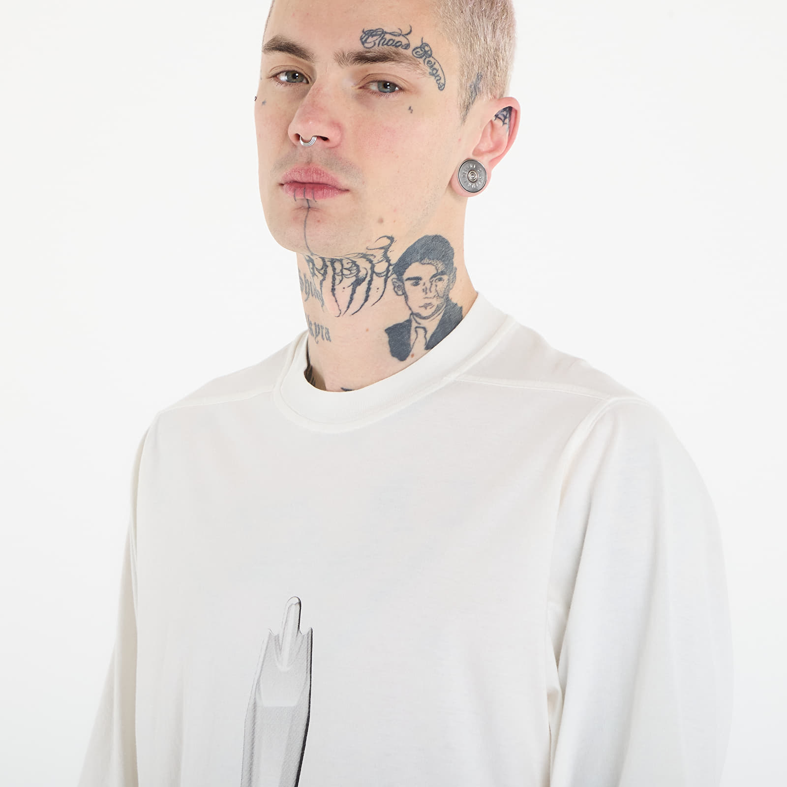 T-shirts Rick Owens DRKSHDW Jumbo Ss T-Shirt Milk/ Black