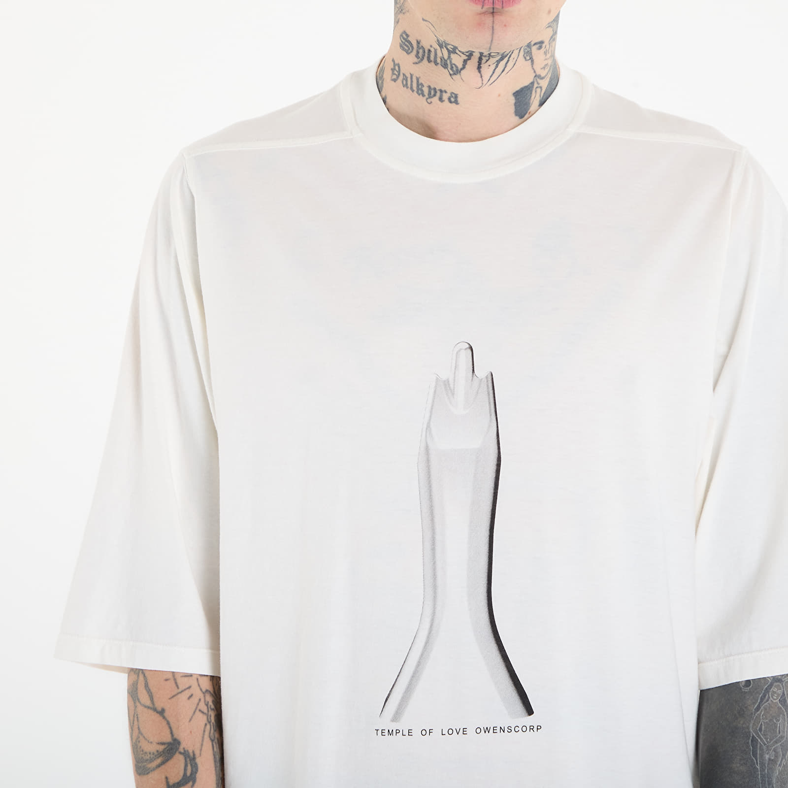 T-shirts Rick Owens DRKSHDW Jumbo Ss T-Shirt Milk/ Black