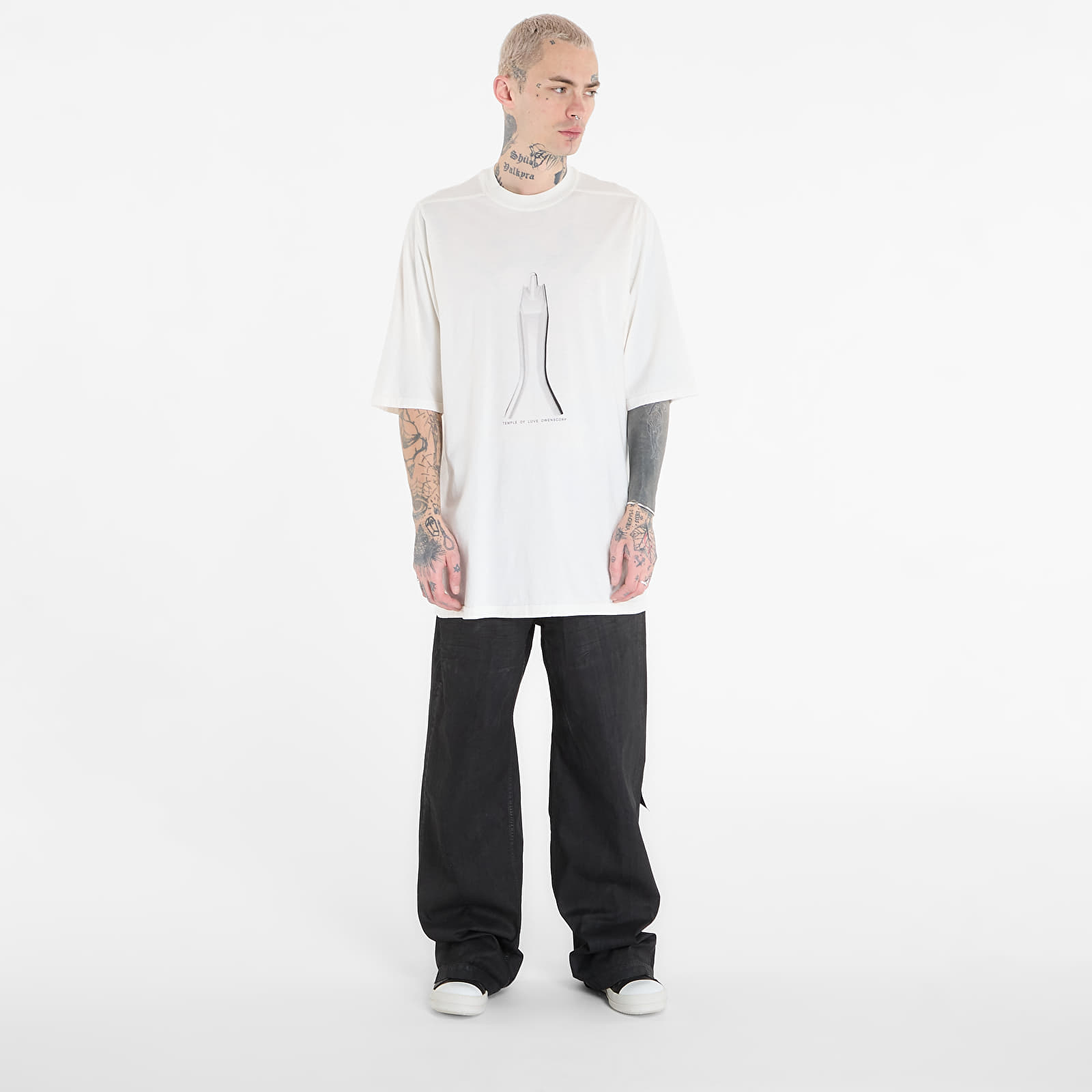 T-shirts Rick Owens DRKSHDW Jumbo Ss T-Shirt Milk/ Black