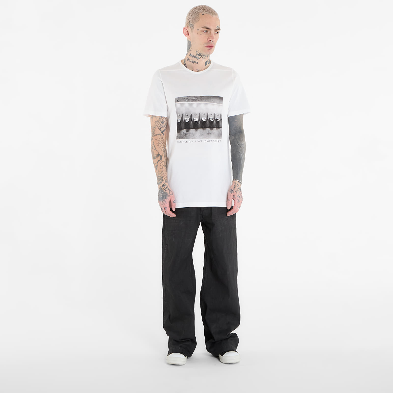 Magliette Rick Owens DRKSHDW Level T-Shirt Milk/ Black