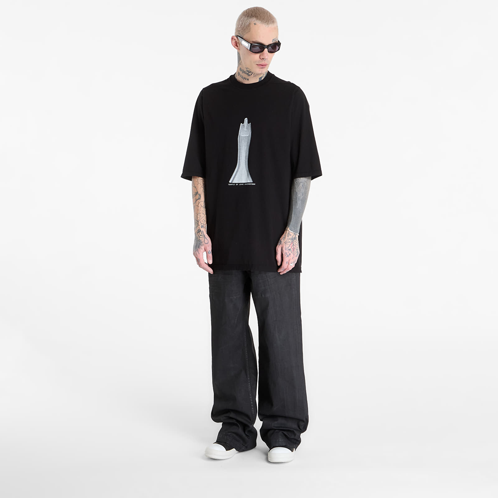 T-Shirts Rick Owens DRKSHDW Jumbo Ss T-Shirt Black/ Milk