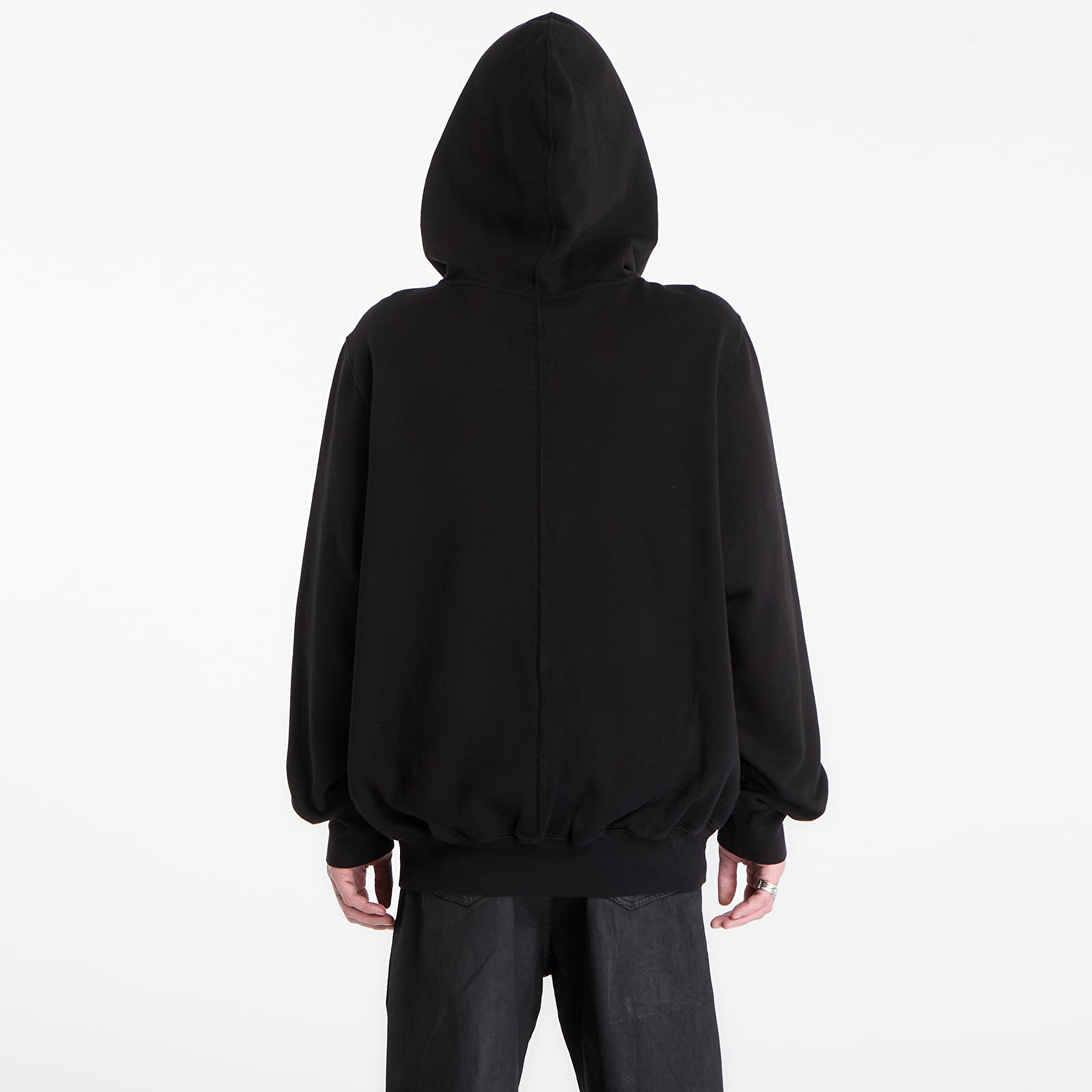 Džemperiai su gobtuvais ir džemperiai Rick Owens DRKSHDW Oversized Hoodie Black/ Milk