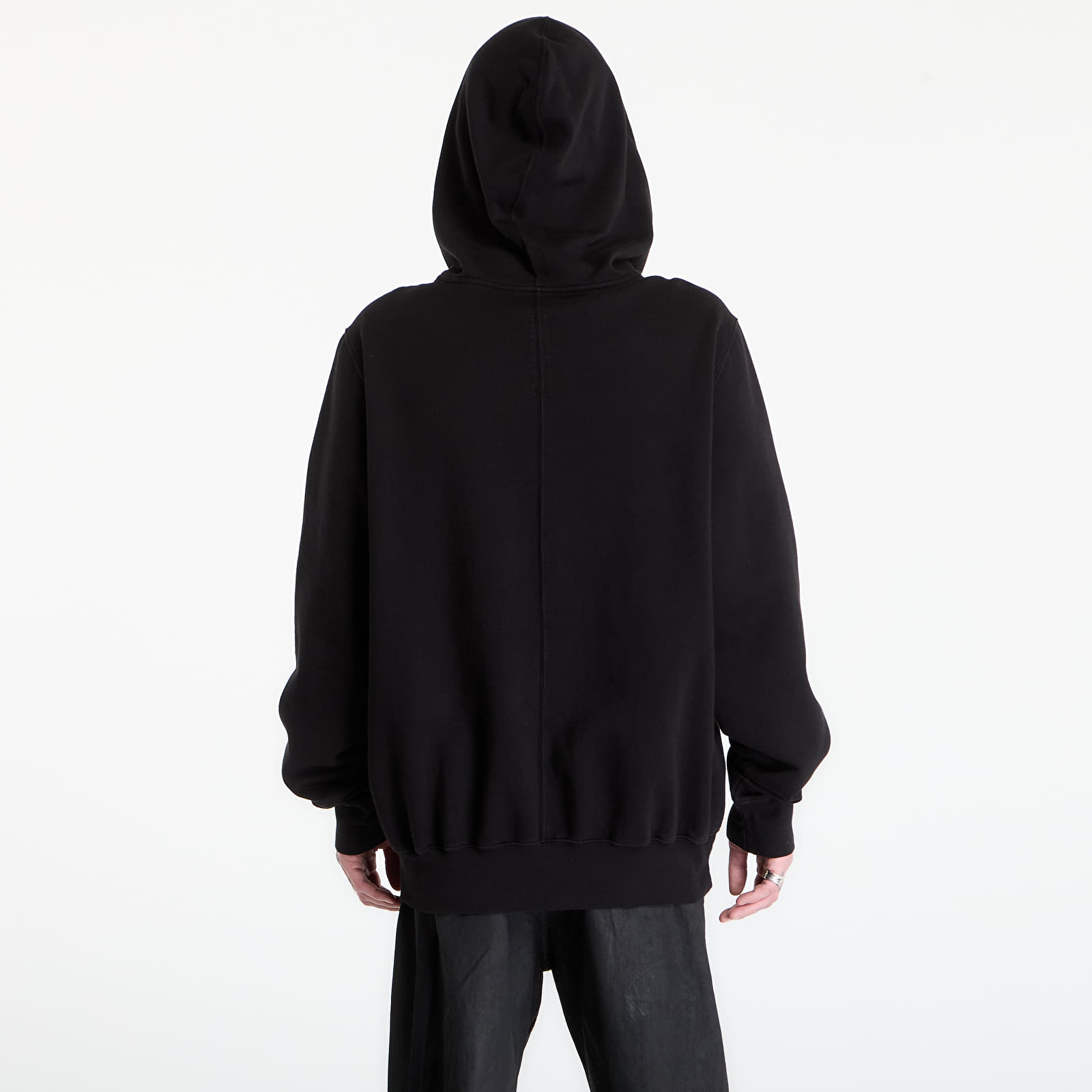 Džemperiai su gobtuvais ir džemperiai Rick Owens DRKSHDW Oversized Hoodie Black/ Milk